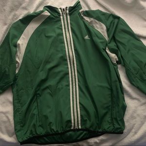 Green Adidas windbreaker jacket